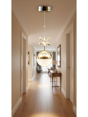 Allians Modern Şeker Top Sarkıt LED Avize, 3 Renk Seçenekli, Rose Gold Kaplama