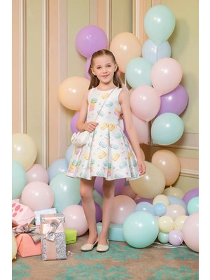 Pamina Kız Çocuk Yeşil Kolsuz Doğum Günü - Parti Elbisesi 2- 6 Yaş 33199PR-YEŞIL