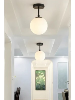 Allians Şık Tekli Camlı Modern Plafonyer, Ev ve Ofis Için Aydınlatma Parıltısı