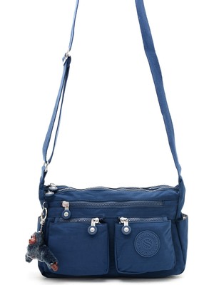 Oldso Sanmorris Kadın Orta Boy Bölmeli Suya Dayanıklı Krinkıl Kumaş Çapraz Askılı Omuz Çantası 3044