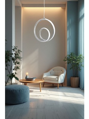 Allians Modern Ledli Oturma Odası Avizesi, Şık ve Zarif Tasarım