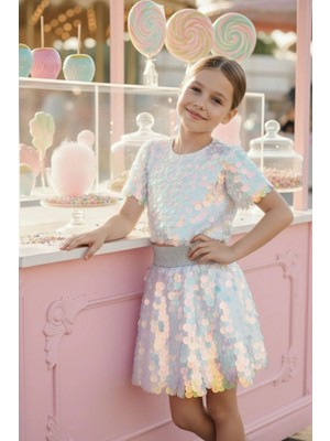 Pamina Kız Çocuk Parıltılı Pul 2'li Set Doğum Günü - Partitakımı 3-7 Yaş 36037PR-GÜMÜŞ