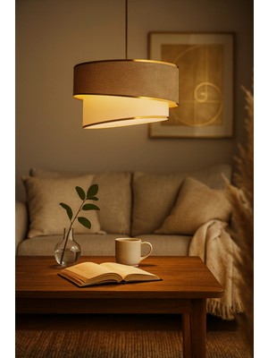 Allians Şık Hasır Sarkıt Avize, Modern Dekoratif Aydınlatma, Gold Renkli