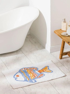 LC Waikiki Balık Nakışlı Banyo Paspası 50X80 cm  (S6)