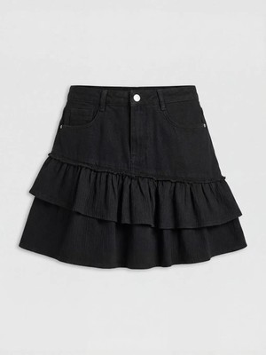 LC Waikiki Kız Çocuk Katkat Jean Etek  (S6)