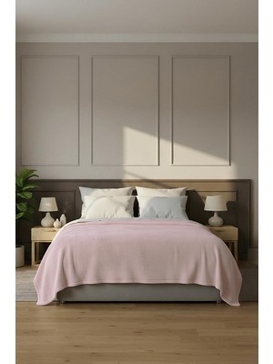 Soley Pufina | Tek Kişilik Tavşan Tüyü Dokulu Peluş Battaniye & Yatak Örtüsü | 150X220