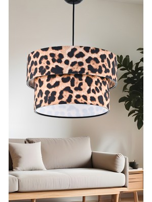 Allians Şık Leopar Desenli Sarkıt Avize ile Mekanınıza Zarafet Katın