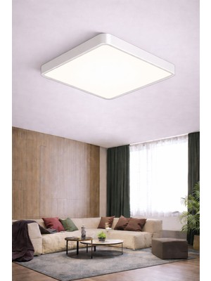 Allians Modern Kare LED Panel Avize, Çok Fonksiyonlu Beyaz Işık Aydınlatma
