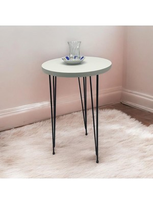 Mobilyacın Zigon Sehpa Metal Tel Ayak-Orta Sehpa  ( Beyaz )