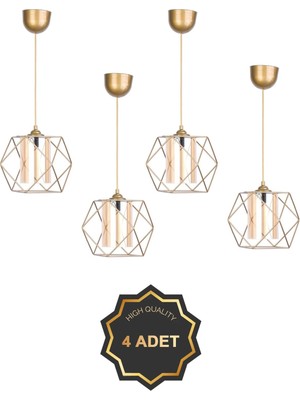 Allians 4'lü Trend Eskitme Sarkıt Avize, Şık ve Modern Aydınlatma Seçeneği