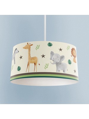 Allians Safari Temalı Bebek ve Çocuk Odası Avizesi, Şık ve Doğal Aydınlatma