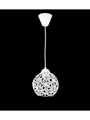 Allians Rustik Yıldız Selçuklu Top Motifli Ferforje Sarkıt Avize