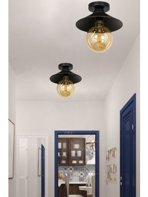 Allians Modern Siyah Tekli Tavan Avize, Şık ve Dayanıklı Tasarım