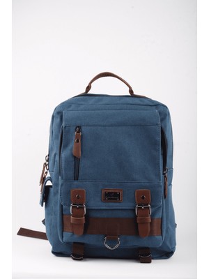 Oldso Su Geçirmez Kanvas Çok Gözlü Laptop Bölmeli Günlük & Seyahat Sırt Çantası