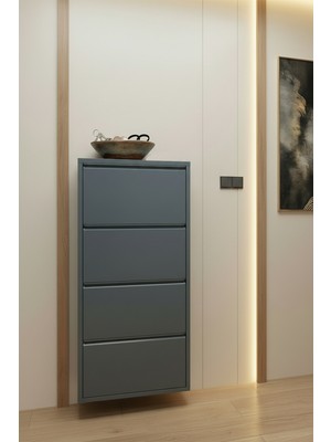 Metalium Concept 4'lü (Dörtlü) Metal Ayakkabılık Antrasit