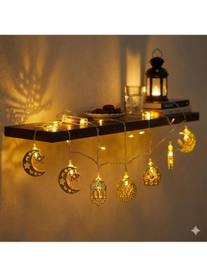 Winnboss Ramazan Süsü Pilli 10 Parça Süsleme Seti 11 Ayın Sultanı Bayramı LED Işıklı Figür