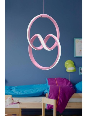 Allians Pembe Tekli Sarkıt LED Avize, Modern ve Şık Salon, Mutfak, Oda Dekoru