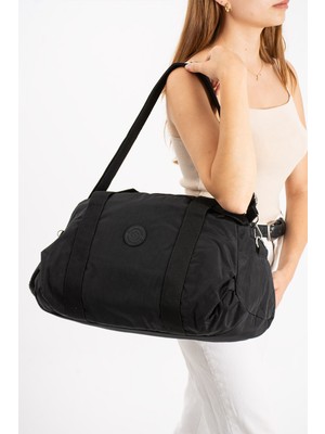 Oldso Unısex Krinkıl Kumaş Ayakkabı Bölümlü Çapraz Askılı Seyahat ve Spor Çantası