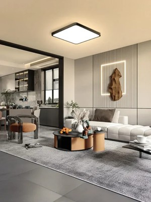 Allians 18W Siyah Kare LED Panel, Salon ve Yatak Odası Için Şık Aydınlatma