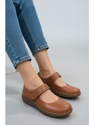 Cozi Company %100 Hakiki Deri Tam Ortopedik Bantlı Babet Ayakkabı