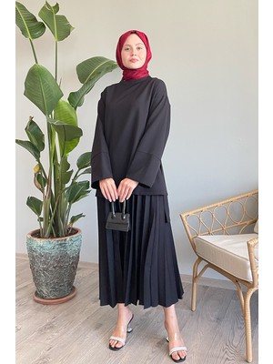 inStyle Salaş Kol Etekli Siyah Takım