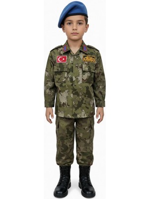 Mercantex Single Sword Unisex/erkek/kız Çocuk Polis-Asker Kıyafeti Elbisesi Üniforma Takımı