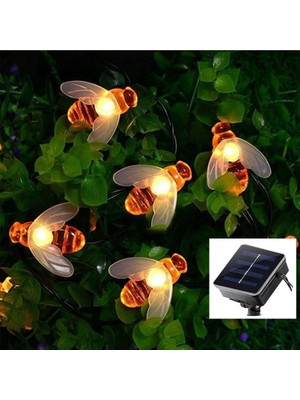 Gaman Güneş Enerjili Arı LED Bahçe Işığı - Dekoratif Solar Arı Işık Bahçe, Balkon, Teras Aydınlatması