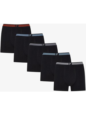 Penti Erkek Renkli Solid Black Çoklu Boxer