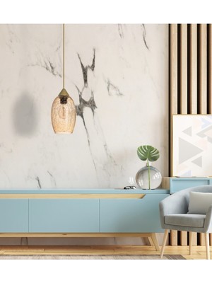 Allians Modern Bal Rengi Cam Sarkıt Avize, Şık ve Işıltılı Dekorasyon Öğesi