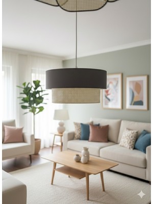 Allians Iki Katlı Kumaş Başlıklı Modern Avize, Yatak ve Çocuk Odası Için Şık Aydınlatma