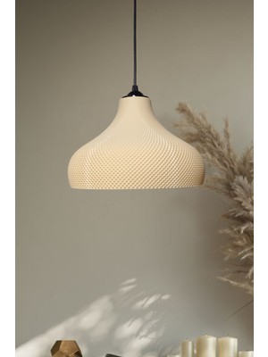 Allians Leila Hasır Rattan Görünümlü Sarkıt Avize, E27, Pinterest Tarzı, Tekli Tasarım