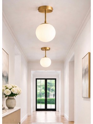 Allians Şık Eskitme Gold Sarı Camlı Avize, Modern ve Şıklık Katıyor