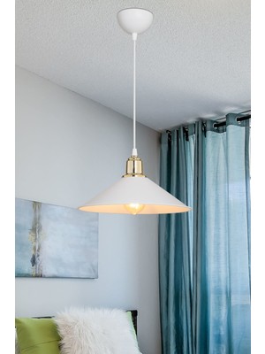 Allians Şık Beyaz Sarkıt Avize, Modern ve Aydınlatıcı Tasarım