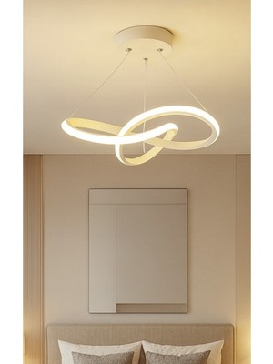 Allians Beyaz Kuğu Plafonyer Avize, Power Led, Buz Beyazı Işık, Modern Tasarım