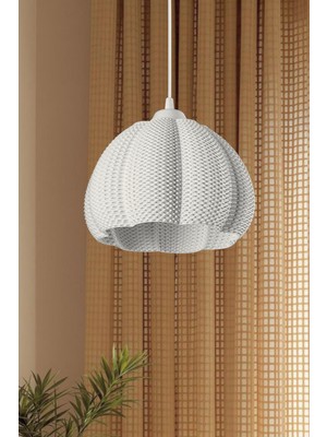 Allians Şık Mesh Dokulu Avize, Pinterest Tarzı Tekli Sarkıt E27 Biyoplastik