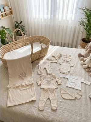 Minicayzen %100 Pamuklu Çiçek Buketi Hastane Çıkış Seti