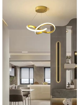 Allians Modern Tasarım Bumerang Sarkıt Power LED Avize, Oturma ve Mutfak Için Parlaklik