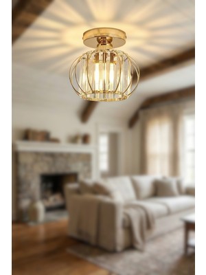 Allians Modern Şık Kristal Taşlı Tekli Avize ile Evinize Işık Katın