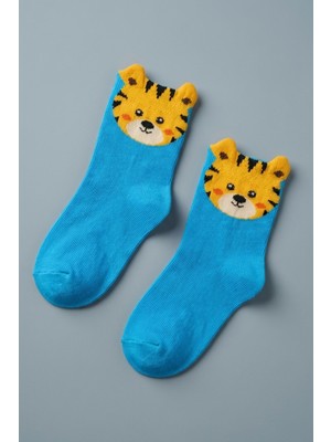 Katia & Bony Hayvan Desenli Mavi Bebek Soket Çorap