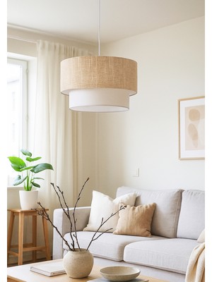 Allians Şık Bej Renkli Tekli Pasta Sarkıt Avize, Modern ve Estetik Aydınlatma