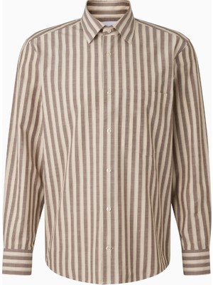 Bogner Heiko Lüks Klasik Stil, Erkek Çizgili Gömlek