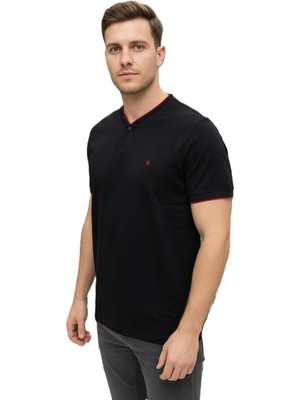 Lacaton 26-7000 V Yaka Patlı T-Shirt
