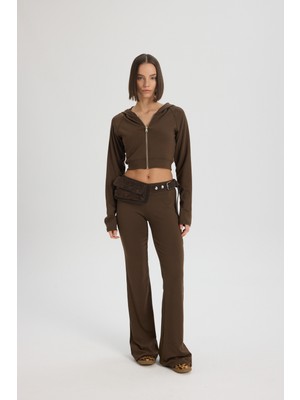 Mai Remy Fermuarlı Kahve Eşofman Takım