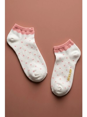 Katia & Bony Puantiye Desenli Pembe Çocuk Soket Çorap