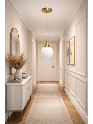 Allians Şeffaf Cam Glop Modern Tekli Avize ile Şıklık ve Işık Dolu Ortamlar