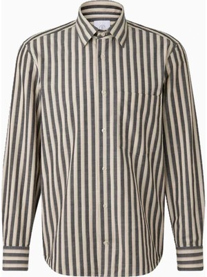 Bogner Heiko Lüks Klasik Stil, Erkek Çizgili Gömlek
