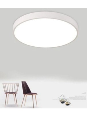 Allians Modern LED Avize, Beyaz Işık, Yuvarlak Model, Dekoratif Tavana Sıfır