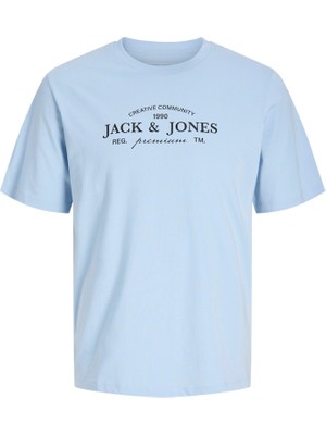 Jack & Jones Jack Jones Yazı Baskılı Yuvarlak Yaka Erkek Tişört 12298017