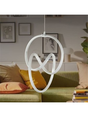 Allians Modern Beyaz Kasa ve Ledli Avize, Yatak Odası ve Dekorasyon Için