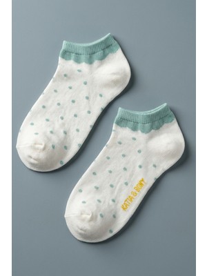 Katia & Bony Puantiye Desenli Yeşil Çocuk Step Çorap